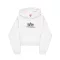 Basic Big Logo Puff Print Hoodie Women - pastel grey melange