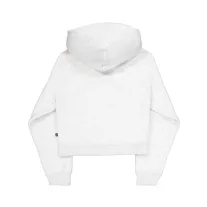 Basic Big Logo Puff Print Hoodie Women - pastel grey melange