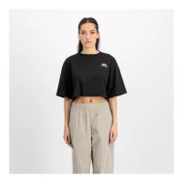 Basic Small Logo Cropped PP T-Shirt Women - black