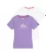 New Basic Big Logo T-Shirt 2 Pack Women - white/violet storm