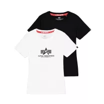 New Basic Big Logo T-Shirt 2 Pack Women - black/white