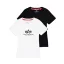 New Basic Big Logo T-Shirt 2 Pack Women - black/white