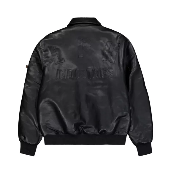 PU College Bomber Jacket - black PU College Bomber Jacket - black