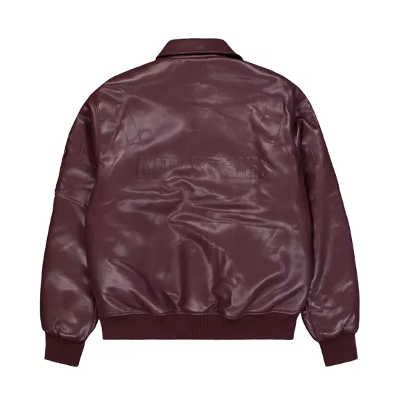 PU College Bomber Jacket - dark cherry PU College Bomber Jacket - dark cherry