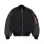MA-1 Camo Back Embroidery Bomber Jacket - black