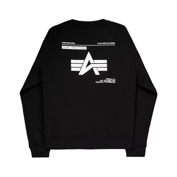 Label Sweashirt Backprint - black Label Sweashirt Backprint - black