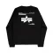 Label Sweashirt Backprint - black