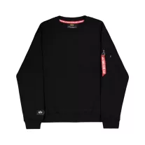 Label Sweashirt Backprint - black