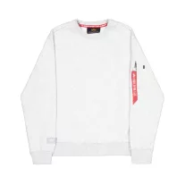 Label Sweashirt Backprint - pastel grey melange