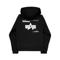 Label Backprint Hoodie - black