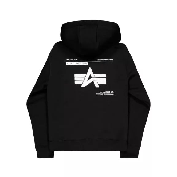 Label Backprint Hoodie - black Label Backprint Hoodie - black