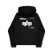 Label Backprint Hoodie - black