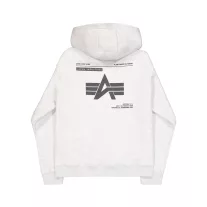 Label Backprint Hoodie - pastel grey melange