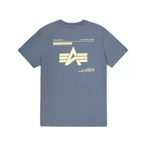Label Backprint T-Shirt - denim blue