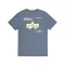 Label Backprint T-Shirt - denim blue