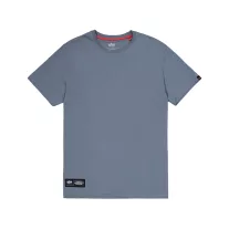 Label Backprint T-Shirt - denim blue