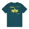 Label Backprint T-Shirt - deep petrol