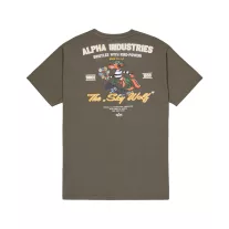Sky Wolf T-Shirt - mud olive