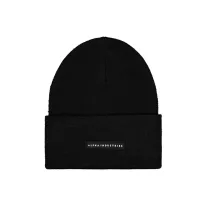 Rubber Logo Beanie - black