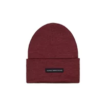 Rubber Logo Beanie - dark cherry
