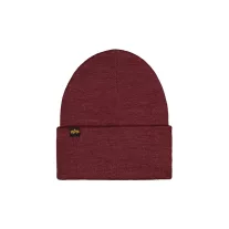 Rubber Logo Beanie - dark cherry
