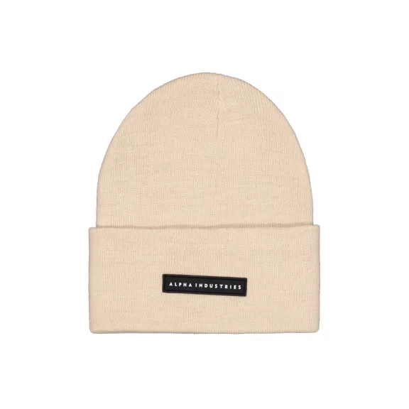 Rubber Logo Beanie - organic beige Rubber Logo Beanie - organic beige