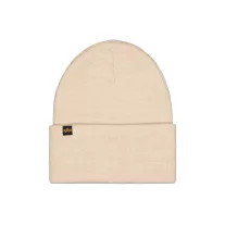 Rubber Logo Beanie - organic beige