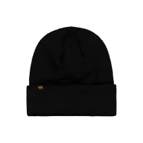 Metal Logo Beanie - black