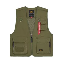 Mesh Utility Vest - dark olive