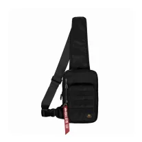 Label Sling Bag - black