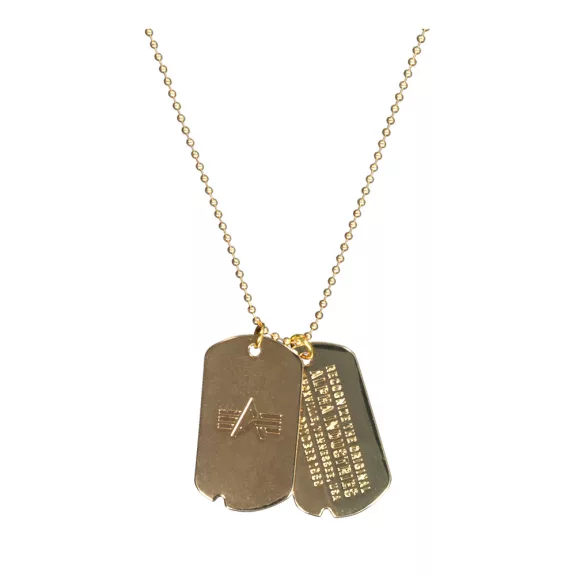 Dog Tag Necklace - gold Dog Tag Necklace - gold
