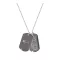 Dog Tag Necklace - silver