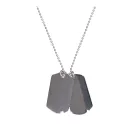 Dog Tag Necklace - silver