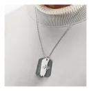 Dog Tag Necklace - silver