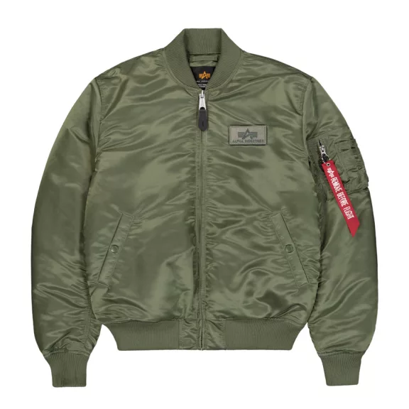 MA-1 VF Embroidery Back Bomber Jacket - sage green MA-1 VF Embroidery Back Bomber Jacket - sage green