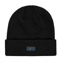 Metal Label Beanie - black