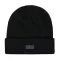 Metal Label Beanie - black