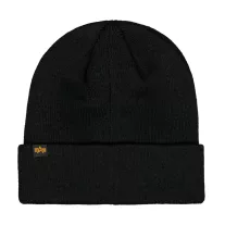 Metal Label Beanie - black