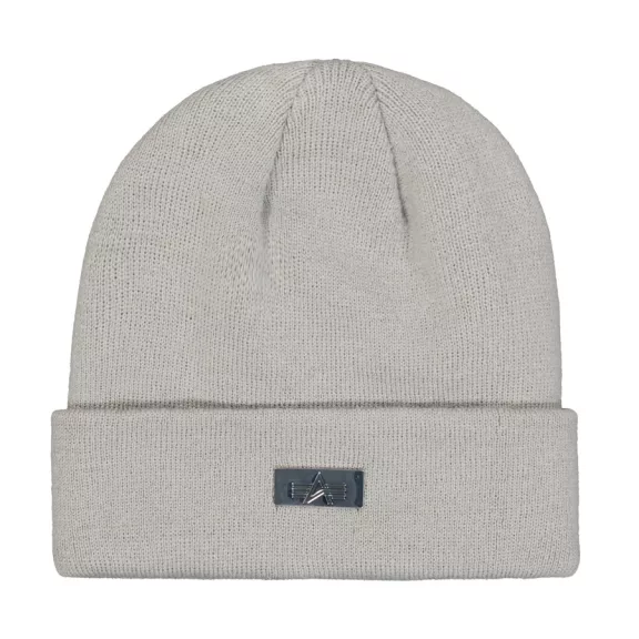 Metal Label Beanie - silver Metal Label Beanie - silver