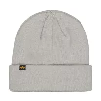 Metal Label Beanie - silver