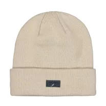 Metal Label Beanie - organic beige