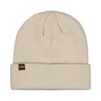 Metal Label Beanie - organic beige
