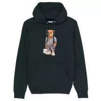 Embroidered Hoodie Filou LXXVIII. - Black