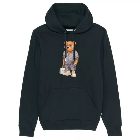 Embroidered Hoodie Filou LXXVIII. - Black Embroidered Hoodie Filou LXXVIII. - Black