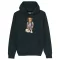 Embroidered Hoodie Filou LXXVIII. - Black