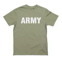 Army T - olive/white