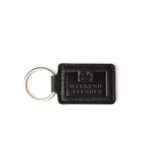 Full-Grain Leather Key Fob - black