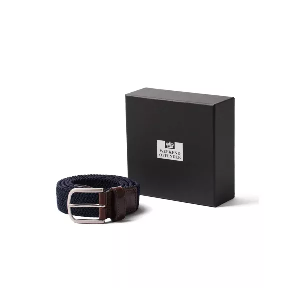 Boxed Woven Belt - Navy Boxed Woven Belt - Navy