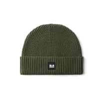 Kettama Rib Knit Beanie - Black Forest Green