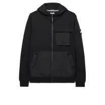 Daponte Zip Through Hoodie - black